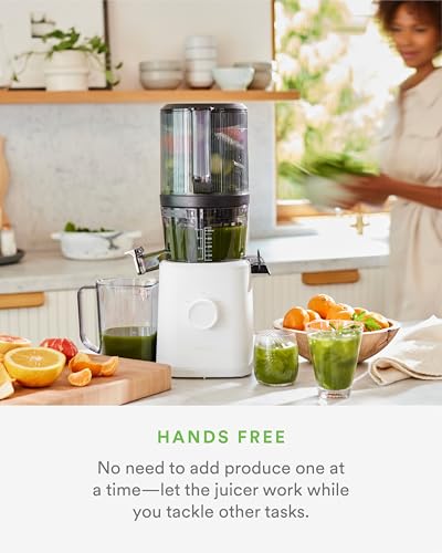 Nama J2 Cold Press Juicer Self Feeding for Hands Free Operation with Wide Mouth Hopper for Whole Recipe Loading, Zero Waste Masticating Juicer For More Juice, Less Pulp �� Easy Cleanup & Assembly: Home & Kitchen