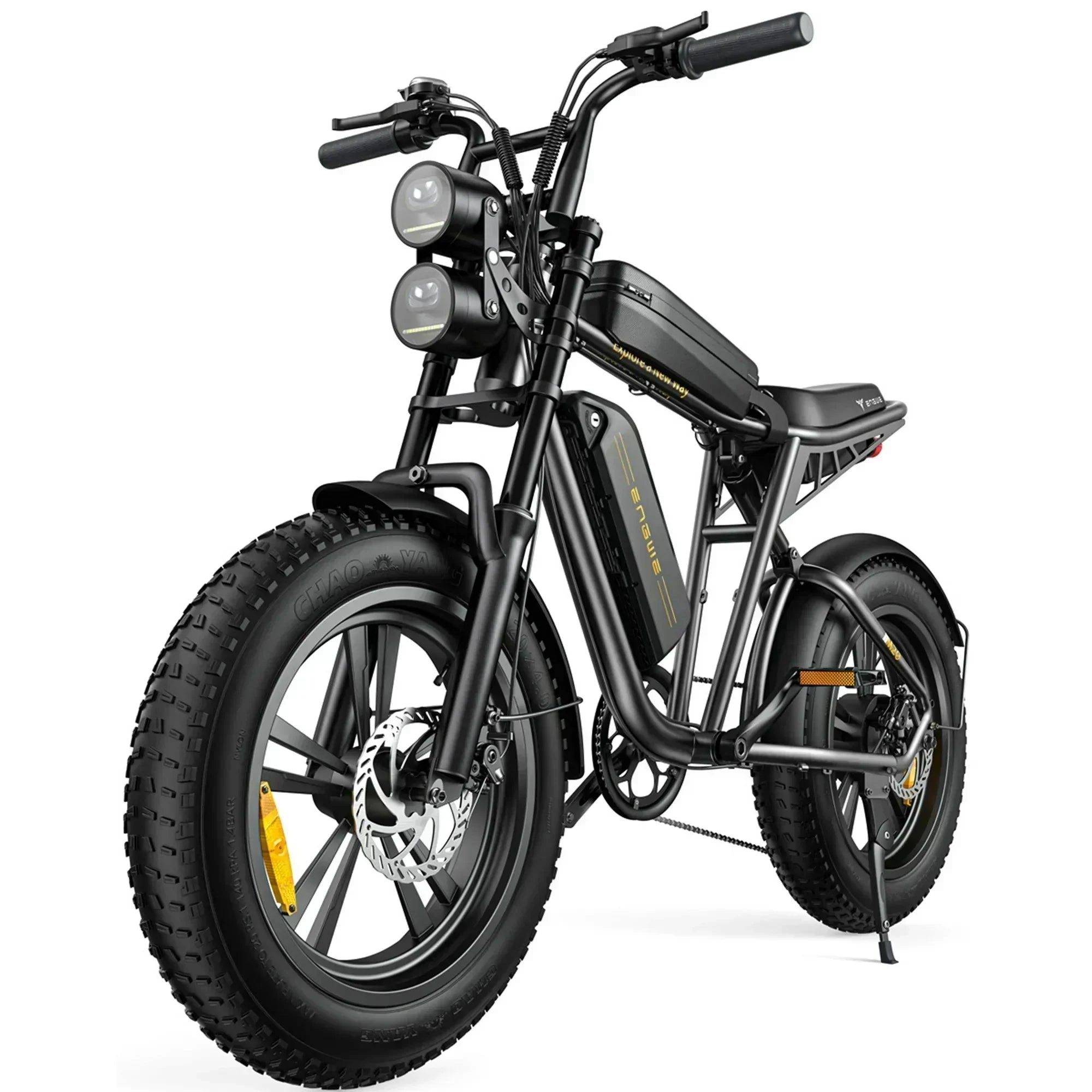 1000W Electric Bike for Adults, Retro-Style, 28mph, 94 Miles Range, 20 Fat Tires, Full Suspension, UL Certified