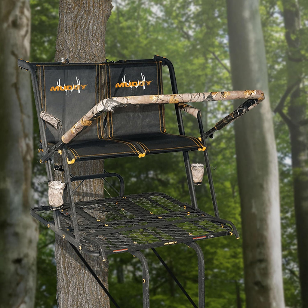 MUDDY Nexus XTL Ladder Tree Stand, 20ft, 500lb Capacity, 2-Person